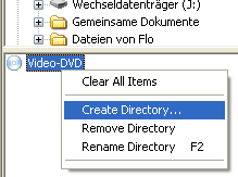 Create new folder in CD layout